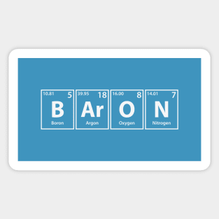 Baron (B-Ar-O-N) Periodic Elements Spelling Sticker